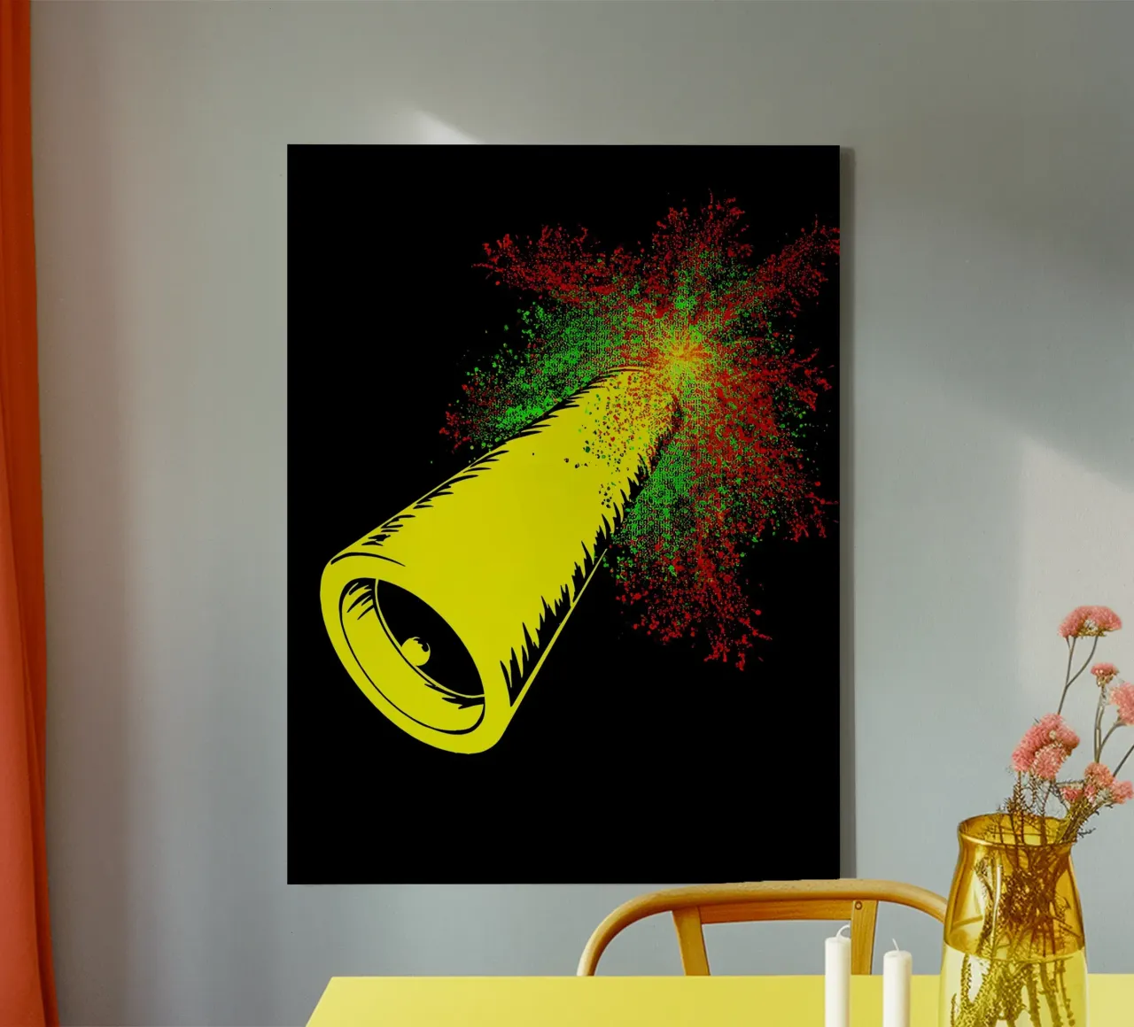 Party Popper - Pop Art tela con Cornice a cassetta da ColorCrash Gallery