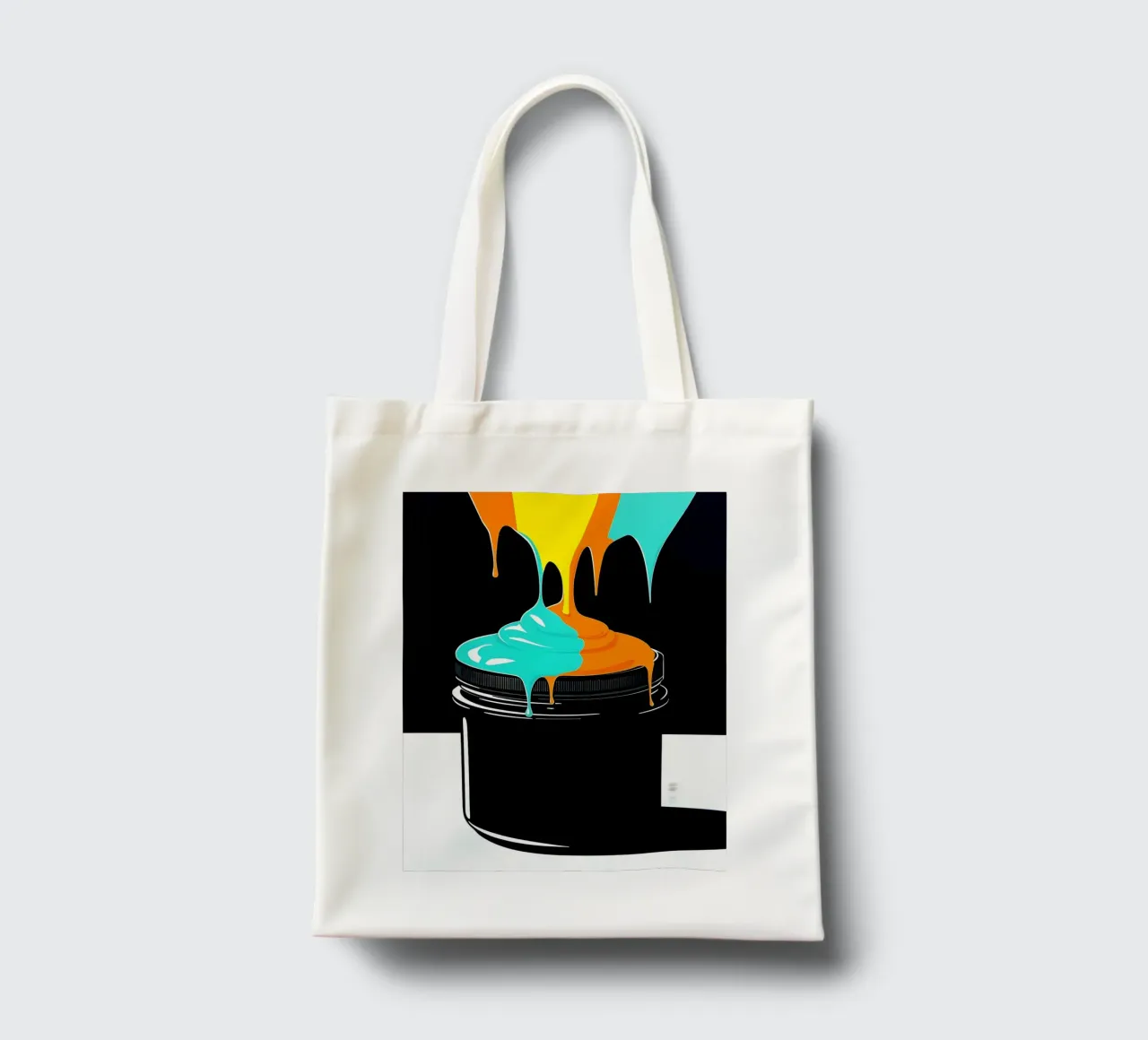 Paintbox Dripping - Pop Art borsa in juta da ColorCrash Gallery