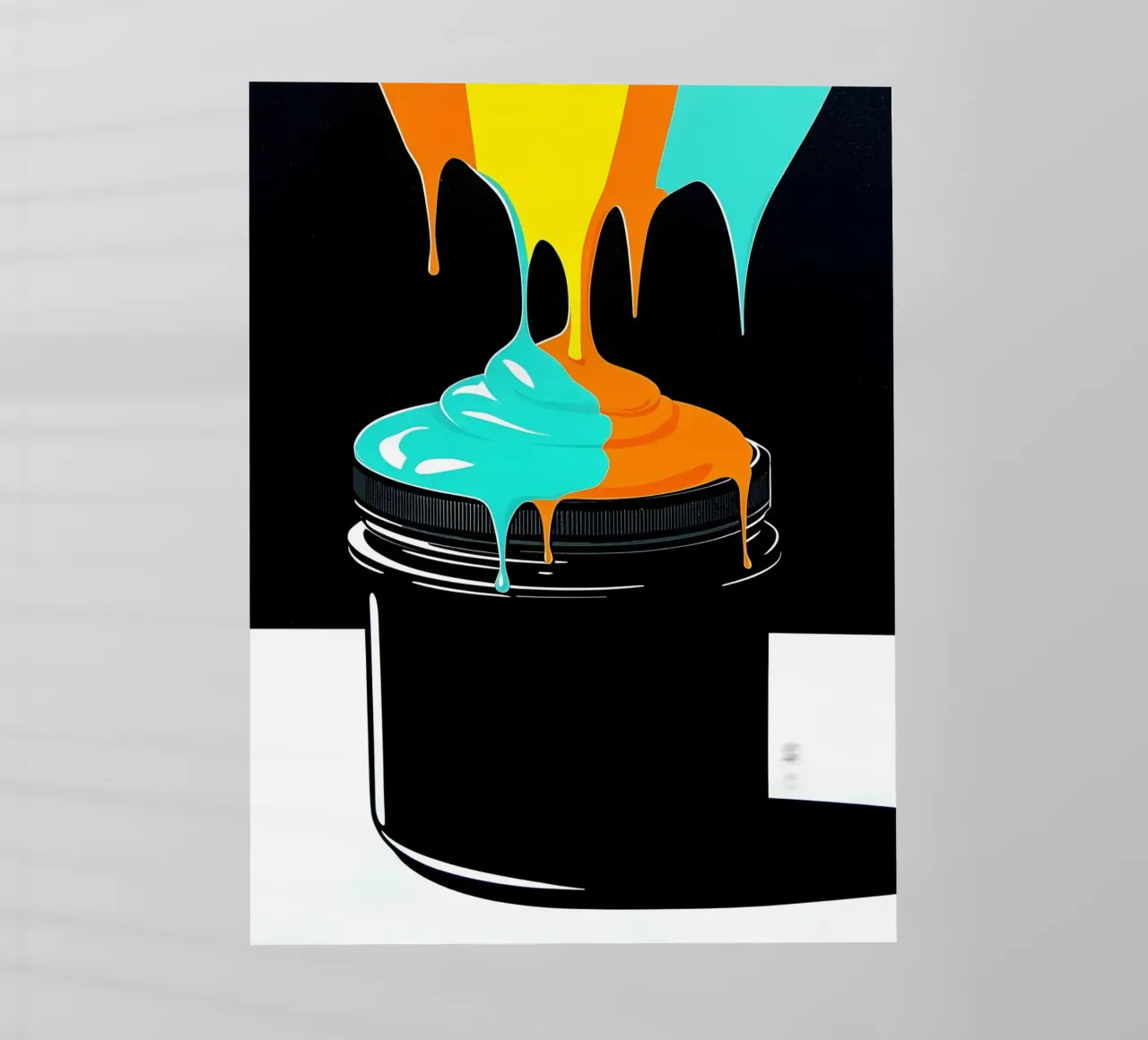 Paintbox Dripping - Pop Art pellicola backlit da ColorCrash Gallery