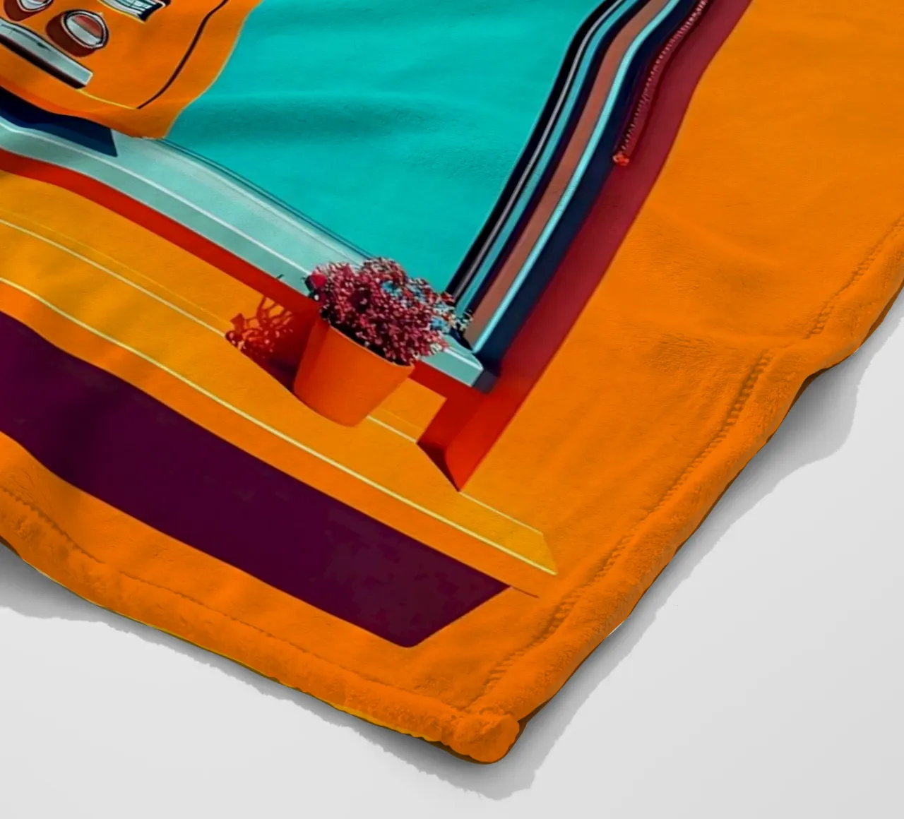 Radio retrò - Pop Art coperta in pile da ColorCrash Gallery