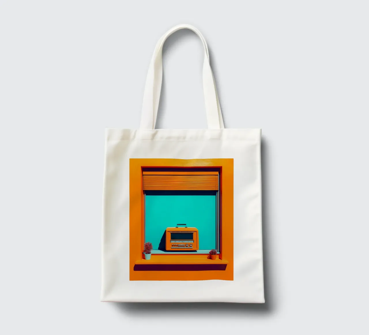 Radio retrò - Pop Art borsa in juta da ColorCrash Gallery