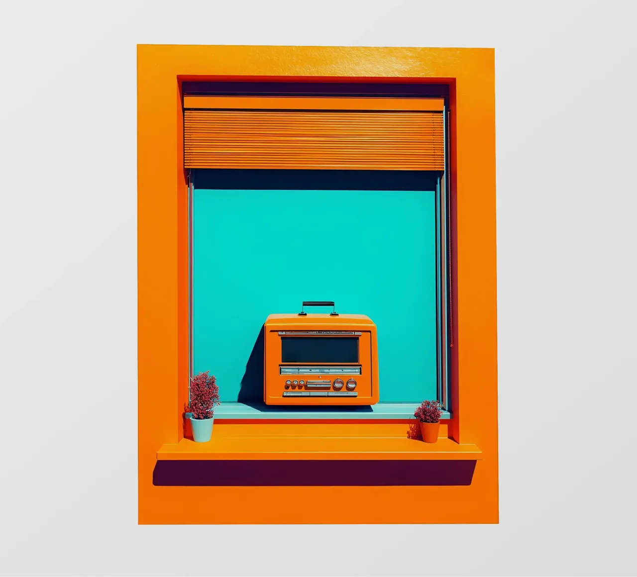 Radio retrò - Pop Art pellicola backlit da ColorCrash Gallery