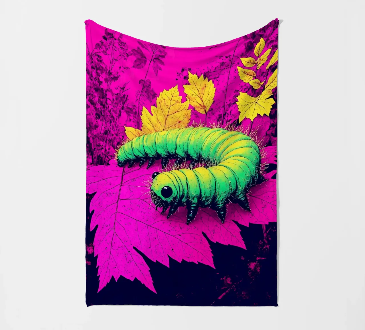 Bruco - Pop Art coperta in pile da ColorCrash Gallery