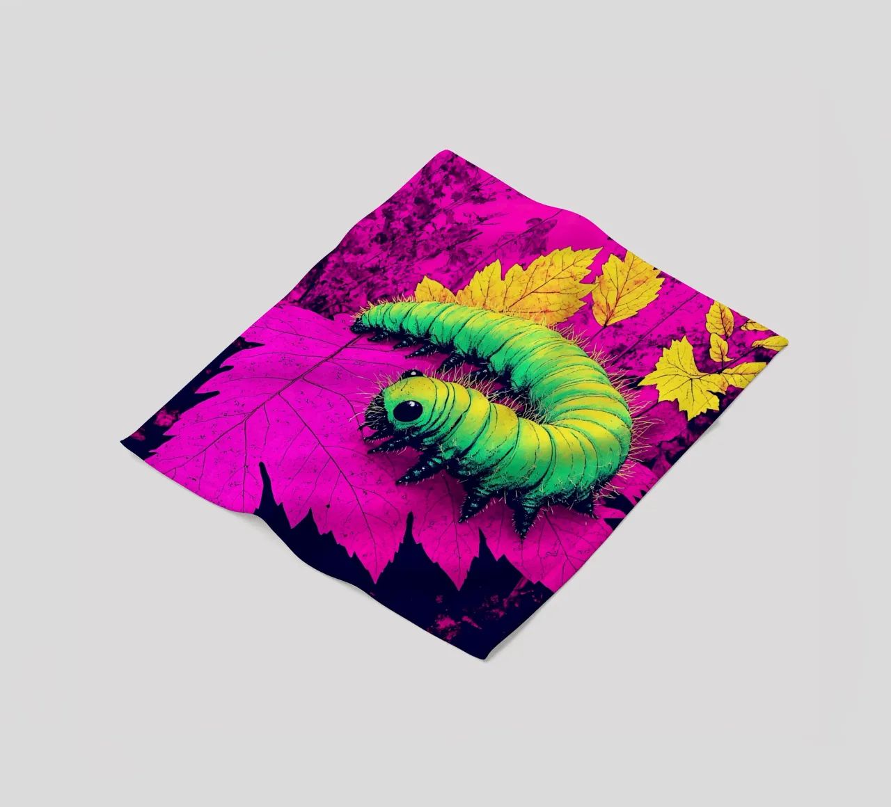 Bruco - Pop Art coperta in pile da ColorCrash Gallery