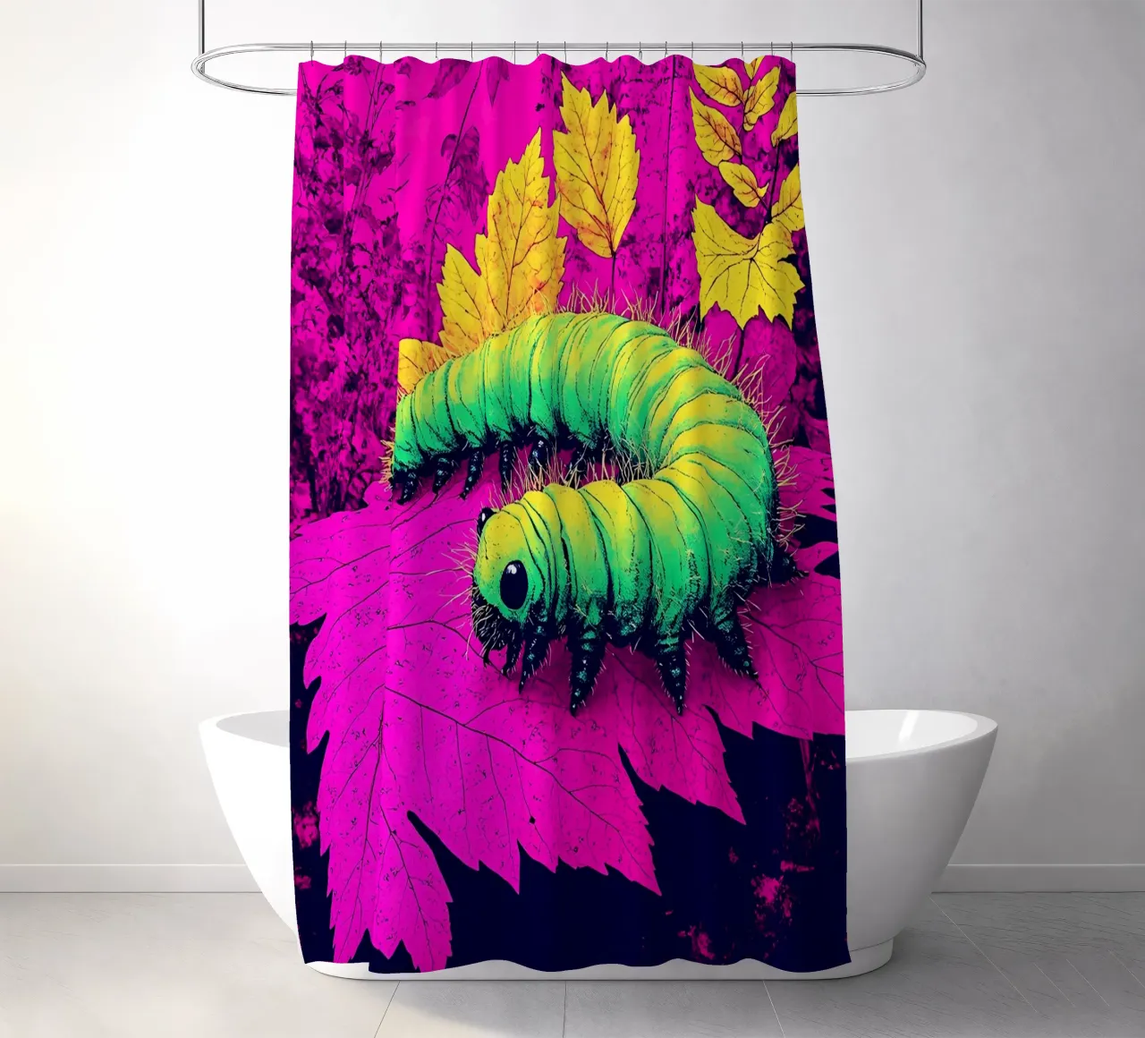 Bruco - Pop Art tenda da doccia da ColorCrash Gallery