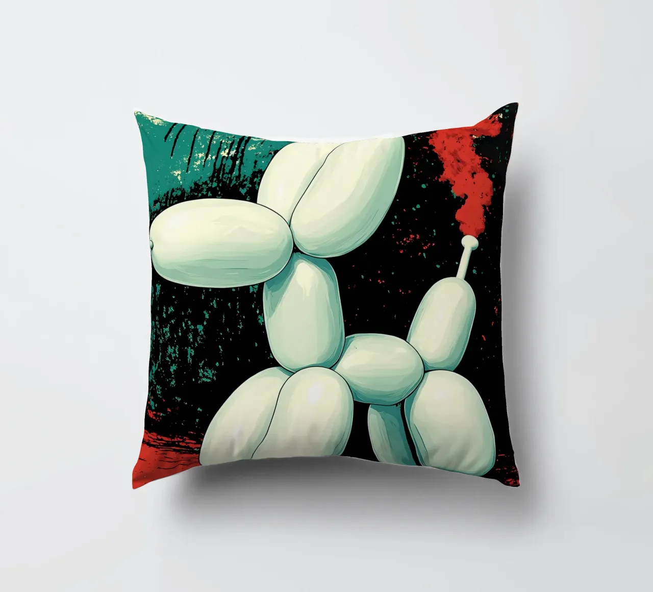 Cane con palloncino - Pop Art cuscino da ColorCrash Gallery