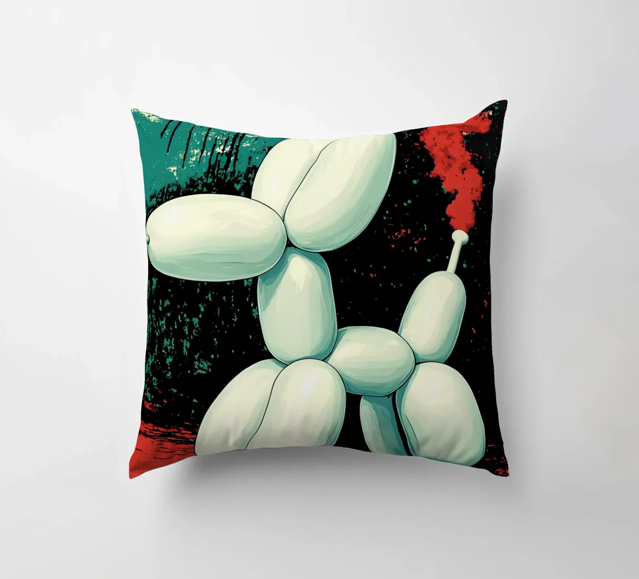 Cane con palloncino - Pop Art cuscino da ColorCrash Gallery