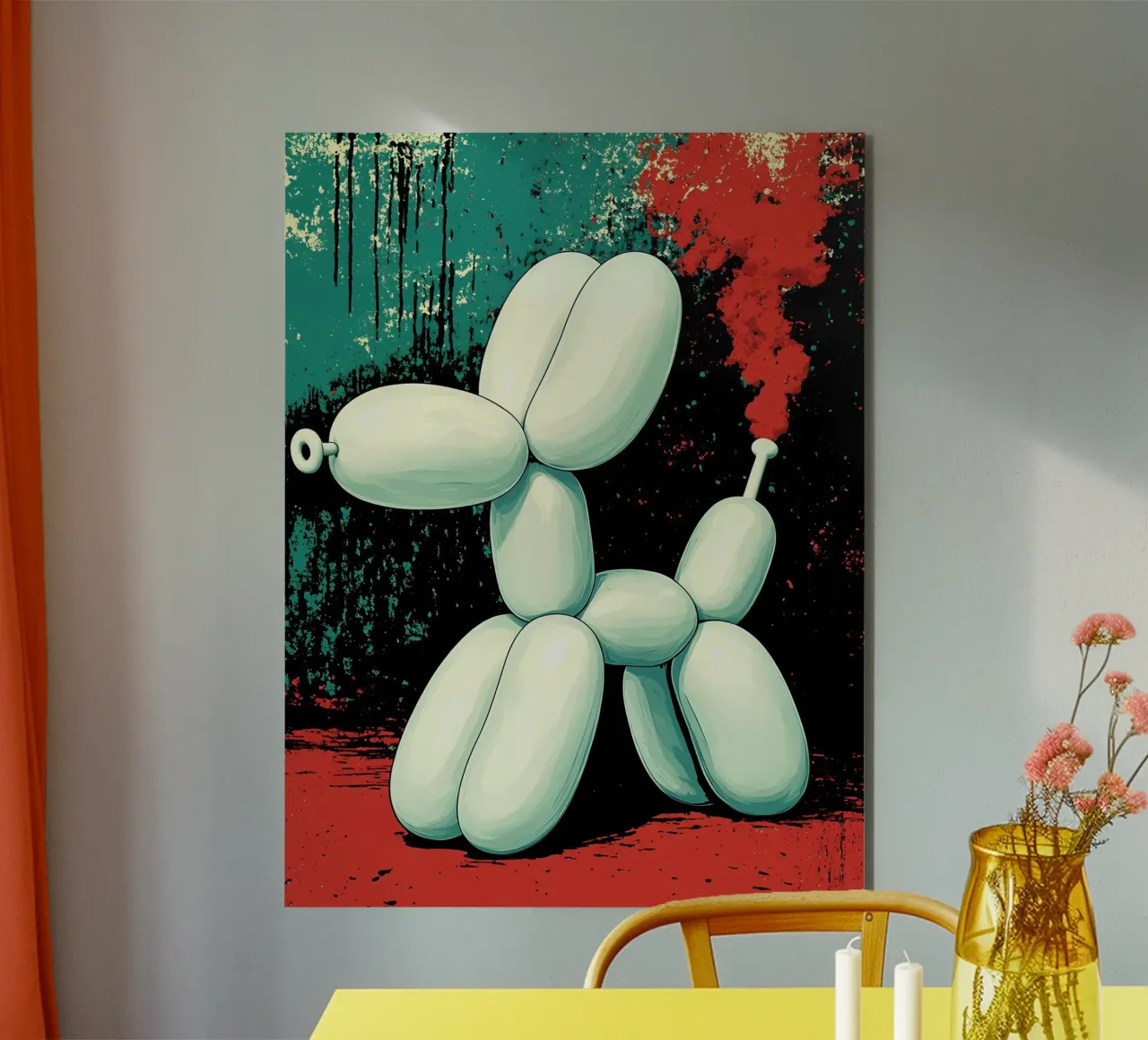 Ballon-Hund - Pop Art Forex-Platte von ColorCrash Gallery