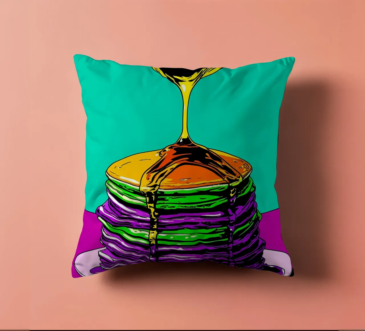 Sciroppo per pancake - Pop Art cuscino da ColorCrash Gallery