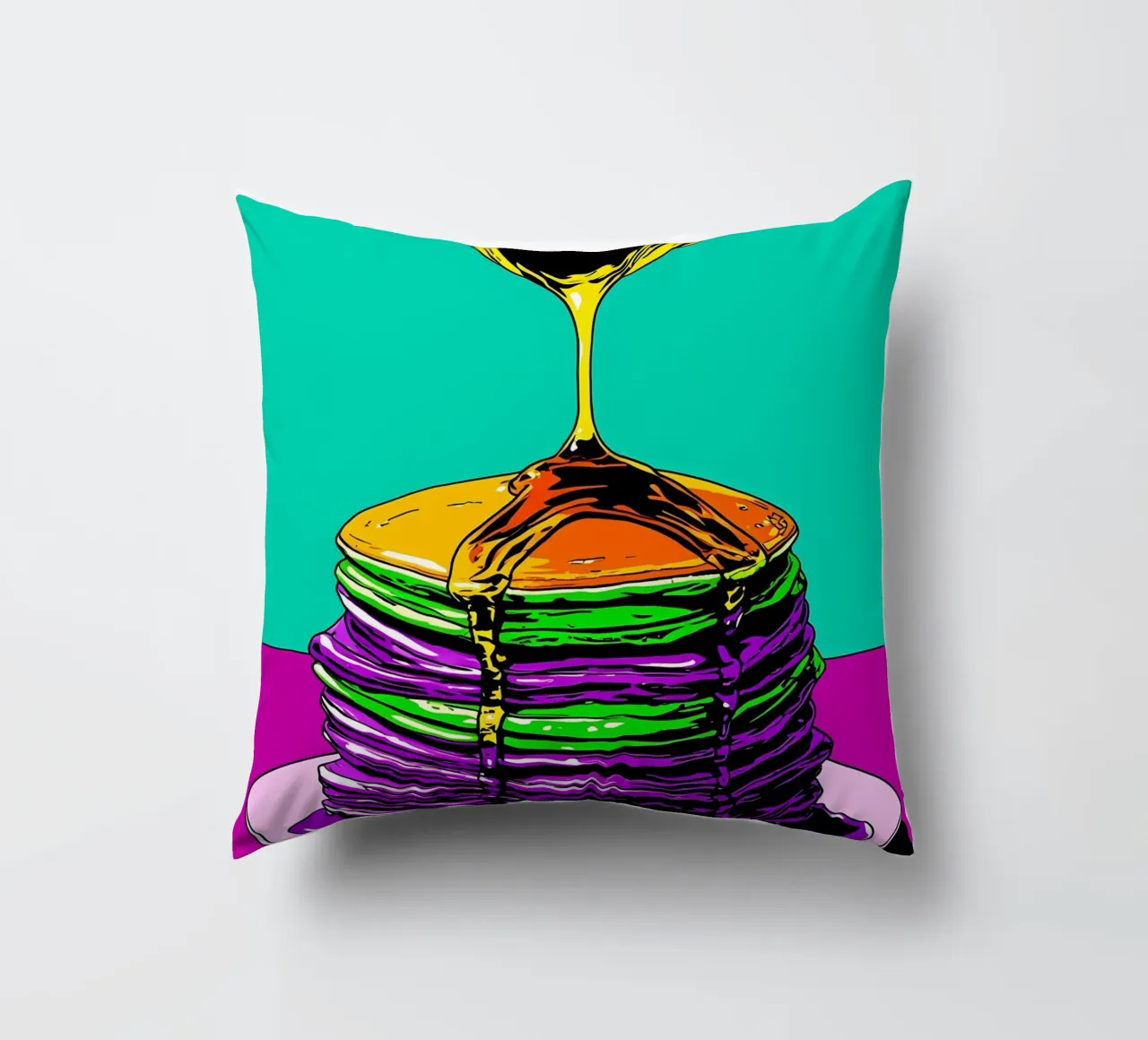 Sciroppo per pancake - Pop Art cuscino da ColorCrash Gallery