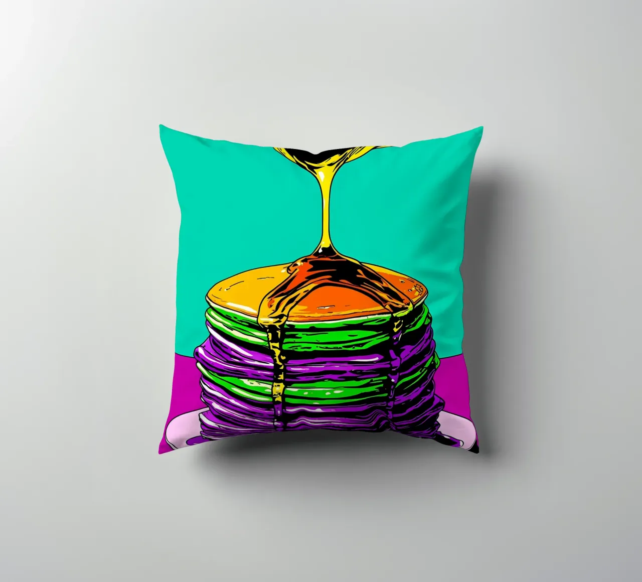 Sciroppo per pancake - Pop Art cuscino da ColorCrash Gallery