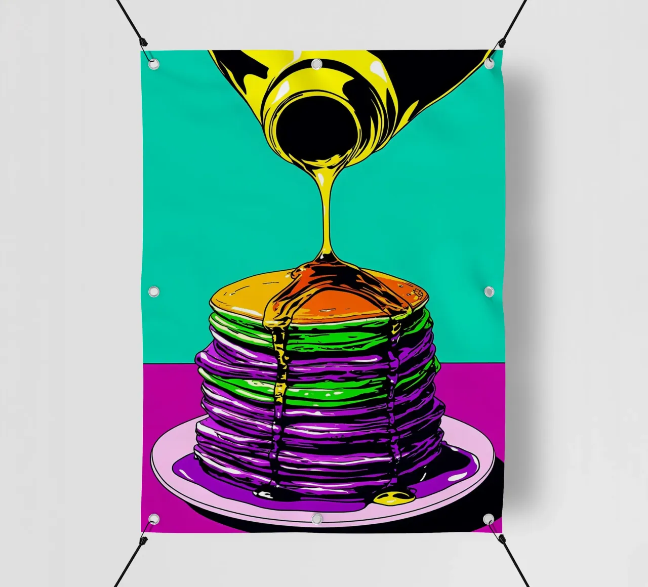 Sciroppo per pancake - Pop Art telo in pvc da ColorCrash Gallery