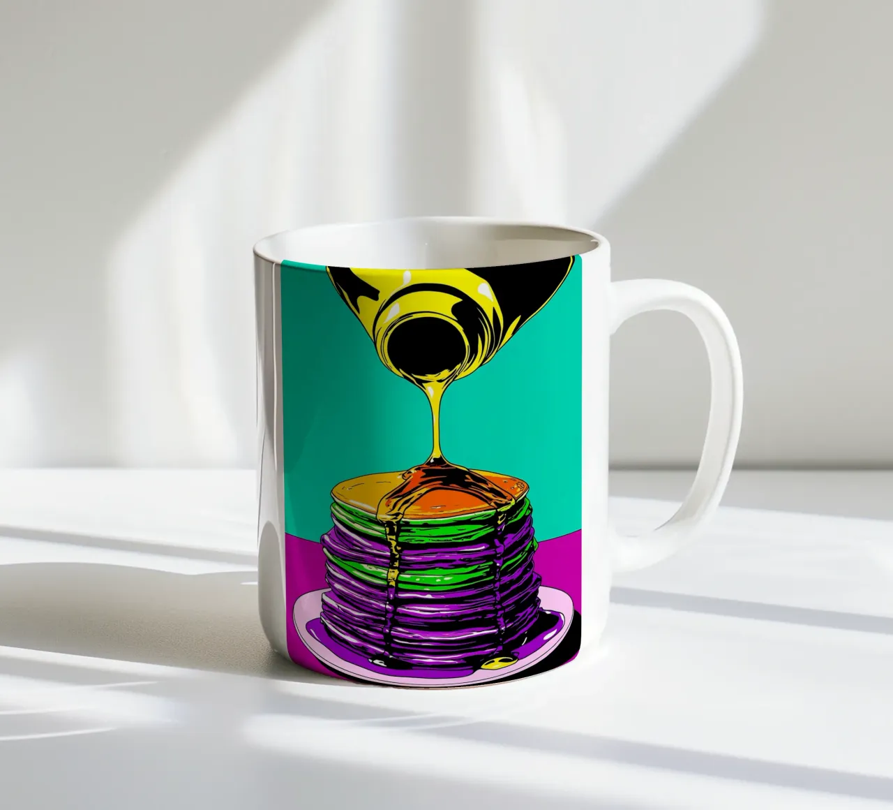 Sciroppo per pancake - Pop Art tazza in ceramica da ColorCrash Gallery