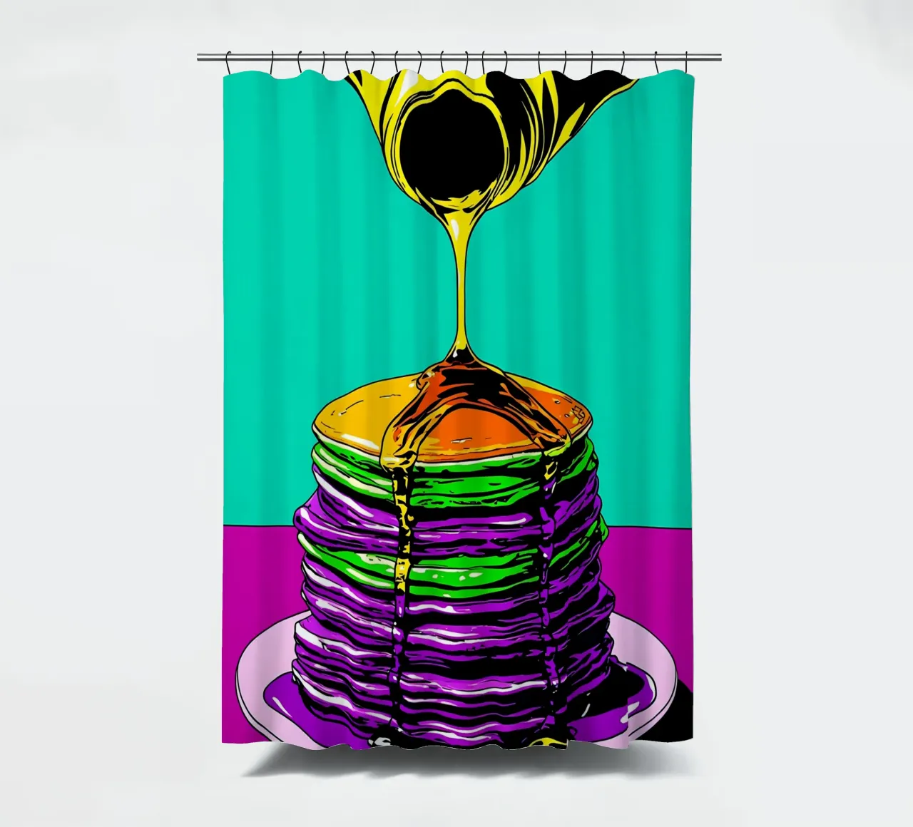 Sciroppo per pancake - Pop Art tenda da doccia da ColorCrash Gallery