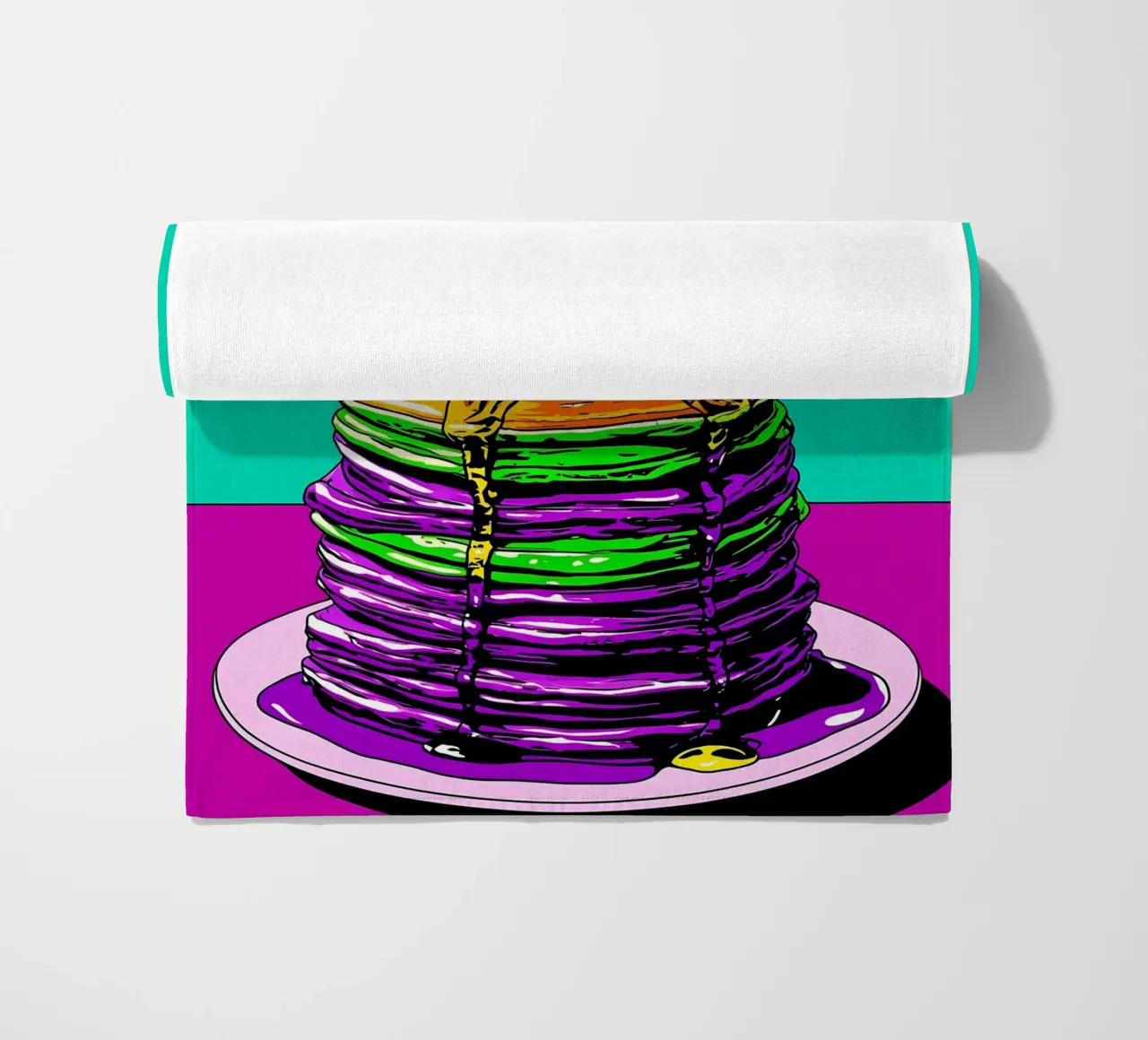 Sciroppo per pancake - Pop Art telo mare da ColorCrash Gallery