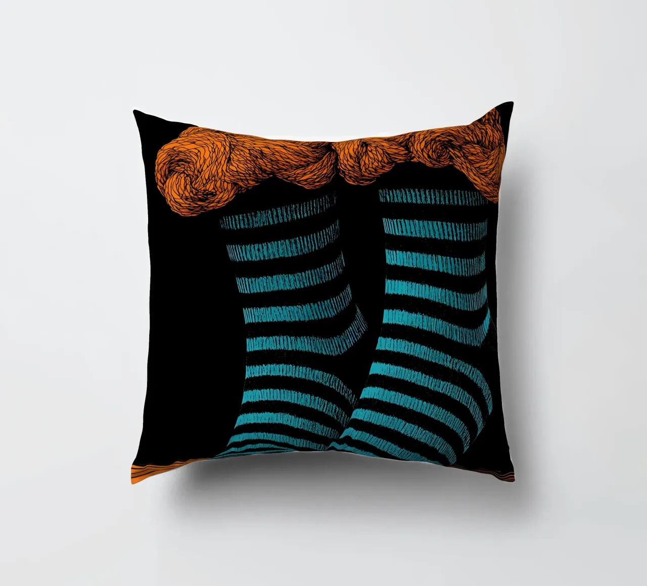 Calzini - Pop Art cuscino da ColorCrash Gallery