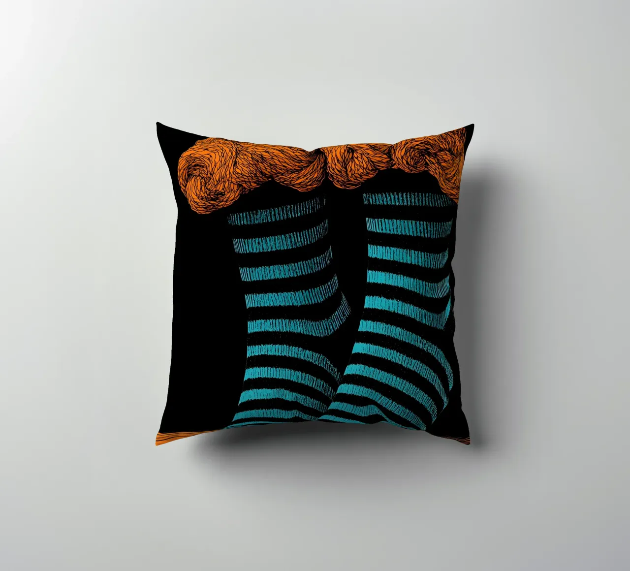 Calzini - Pop Art cuscino da ColorCrash Gallery