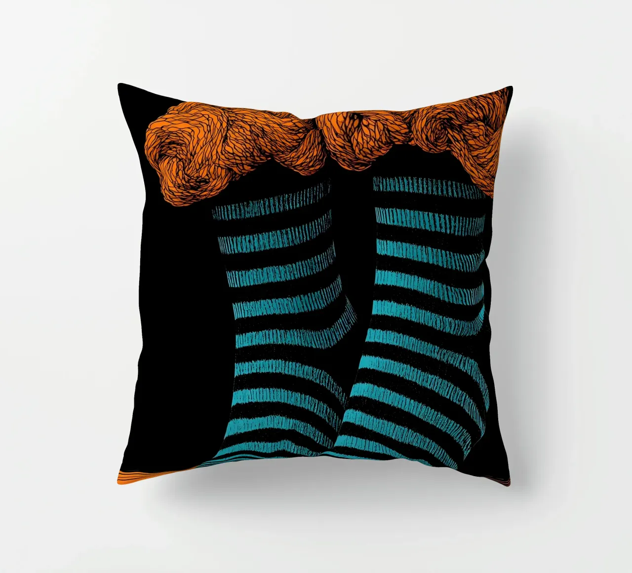 Calzini - Pop Art cuscino da ColorCrash Gallery