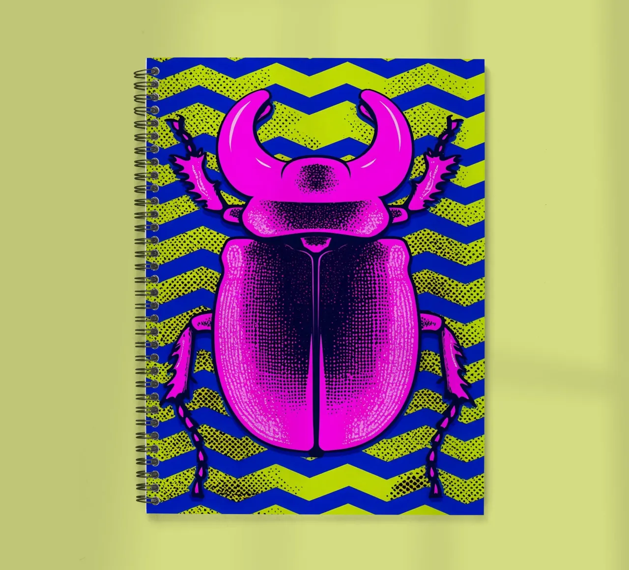 Beetle - Pop Art spiral notebook by ColorCrash Gallery