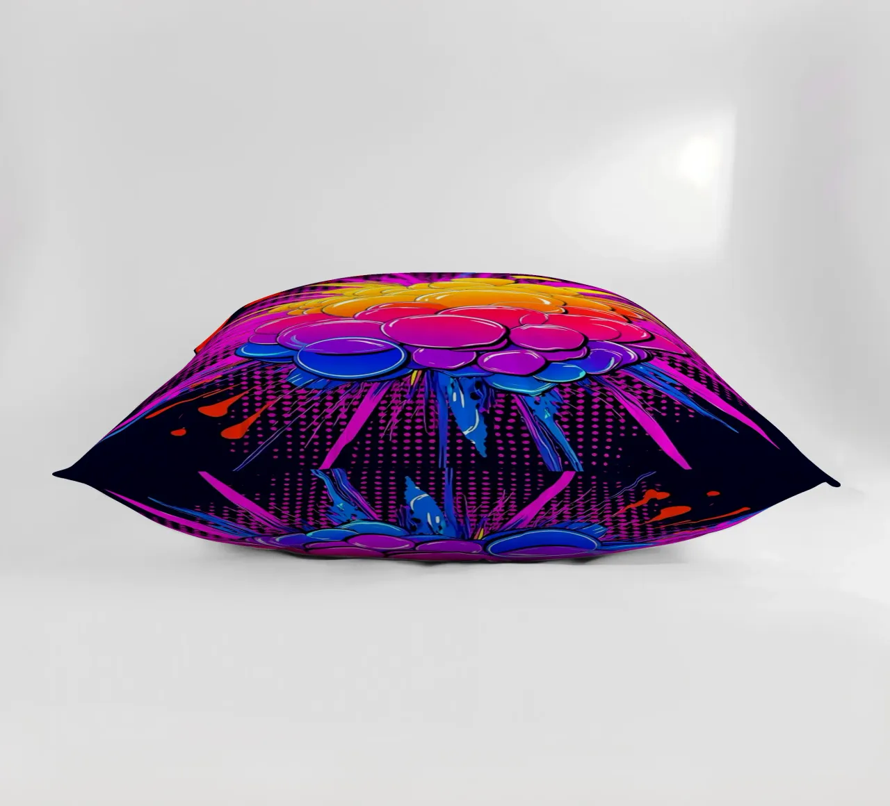 Scoppio di bolle - Pop Art cuscino da ColorCrash Gallery