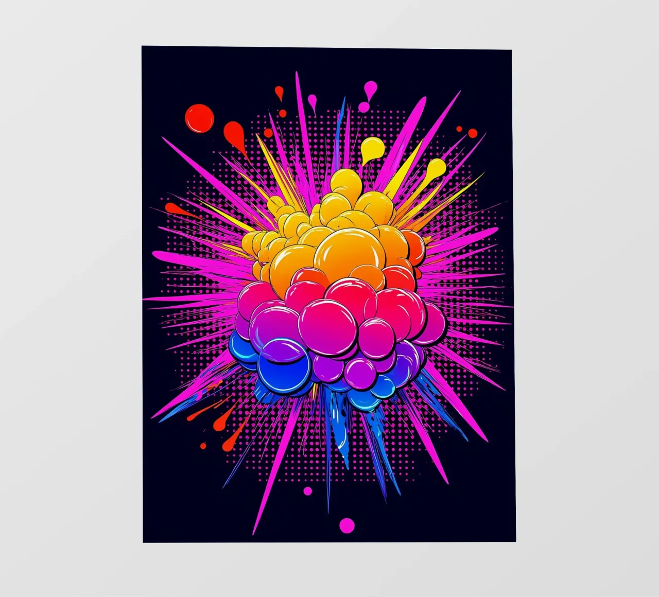 Bubble Burst - Pop Art backlit film by ColorCrash Gallery