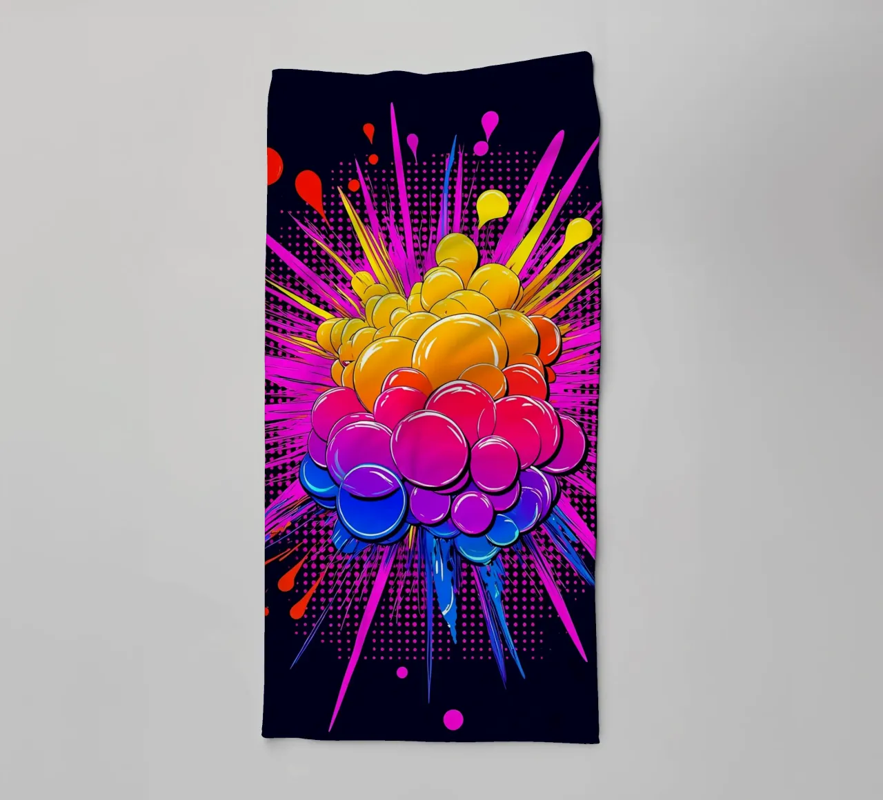 Bubble Burst - Pop Art towel by ColorCrash Gallery