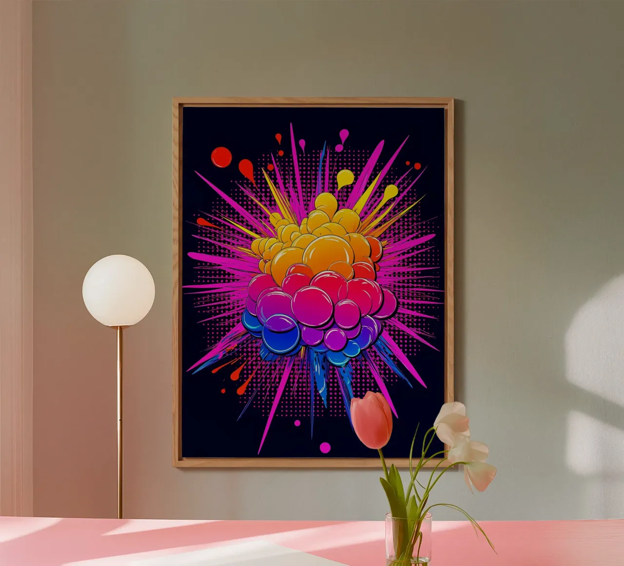 Scoppio di bolle - Pop Art alluminio dibond da ColorCrash Gallery