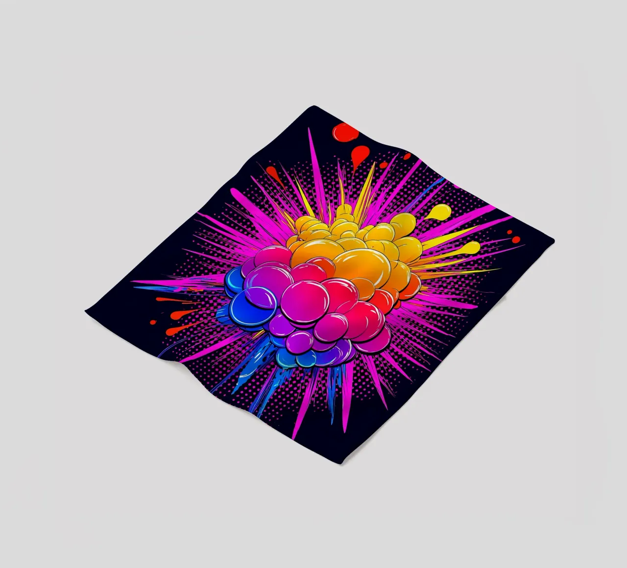 Scoppio di bolle - Pop Art coperta in pile da ColorCrash Gallery