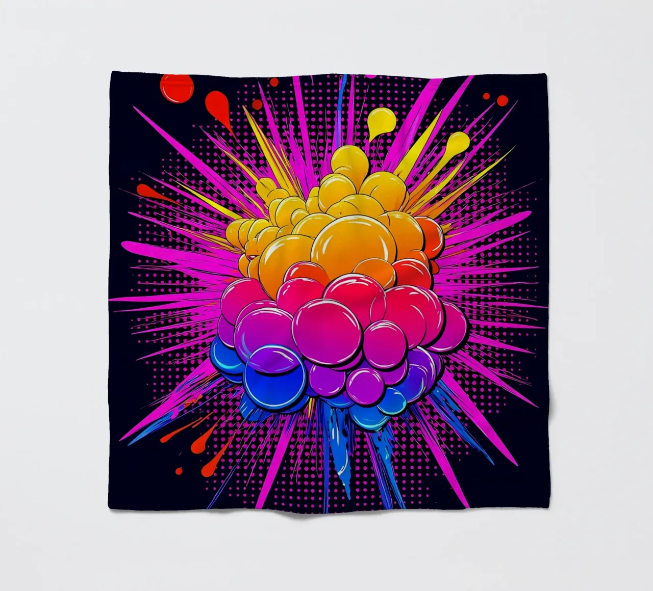 Scoppio di bolle - Pop Art coperta in pile da ColorCrash Gallery