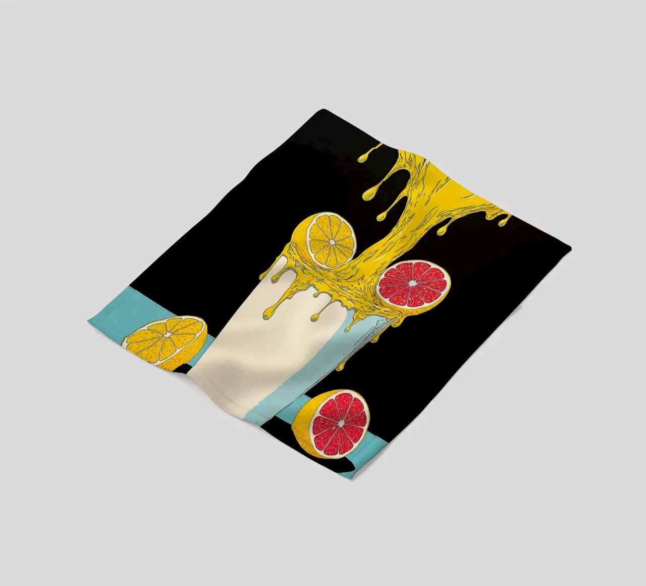 Zitronensaft - Pop Art Fleecedecke von ColorCrash Gallery