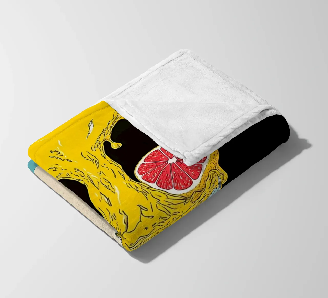 Zitronensaft - Pop Art Fleecedecke von ColorCrash Gallery