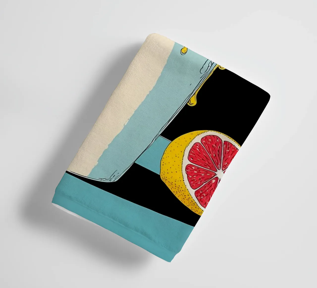 Zitronensaft - Pop Art Handtuch von ColorCrash Gallery