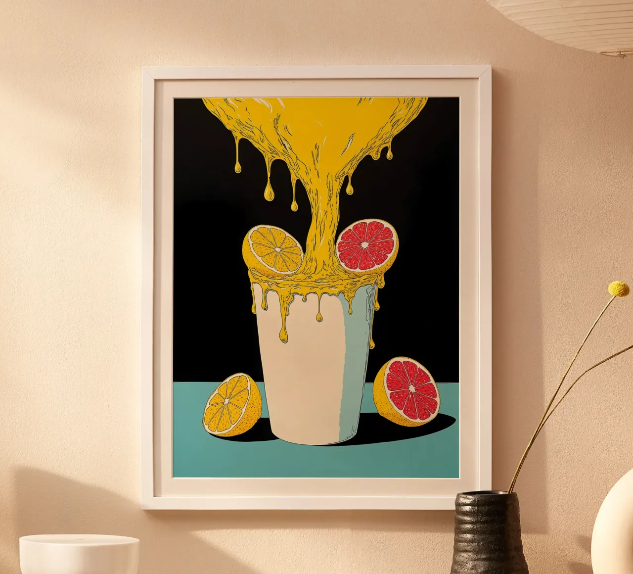 Zitronensaft - Pop Art Hahnemühle von ColorCrash Gallery