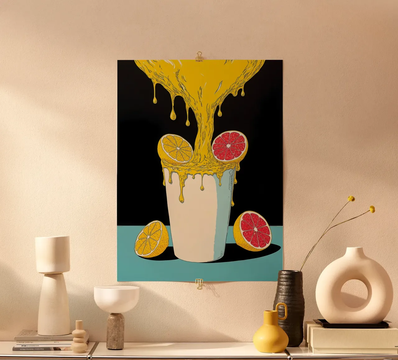 Zitronensaft - Pop Art Hahnemühle von ColorCrash Gallery