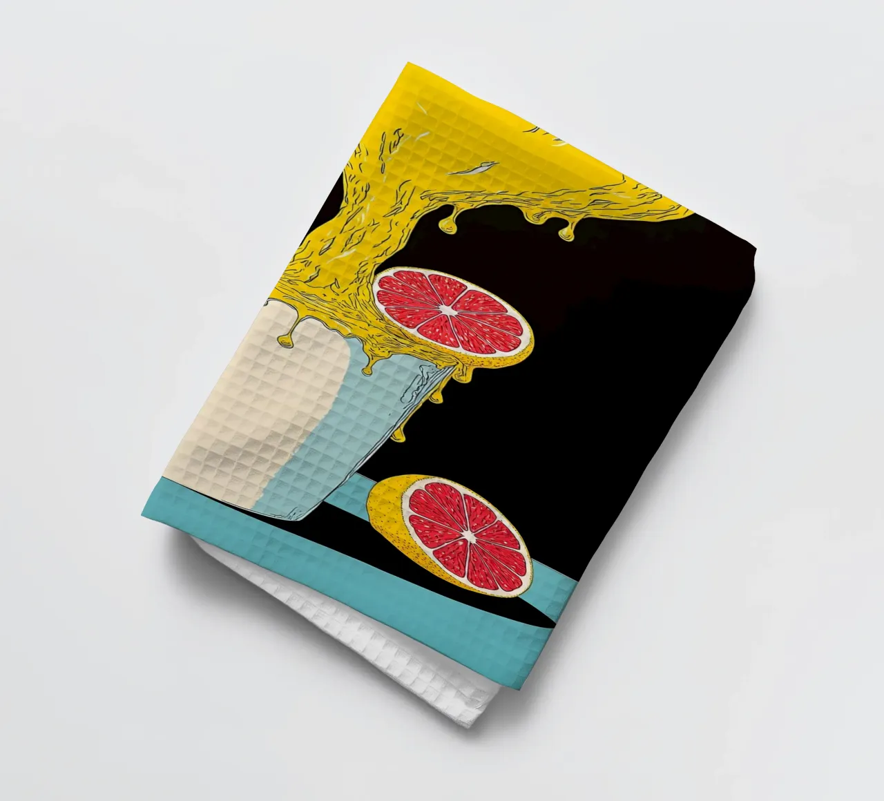Zitronensaft - Pop Art Geschirrtuch von ColorCrash Gallery
