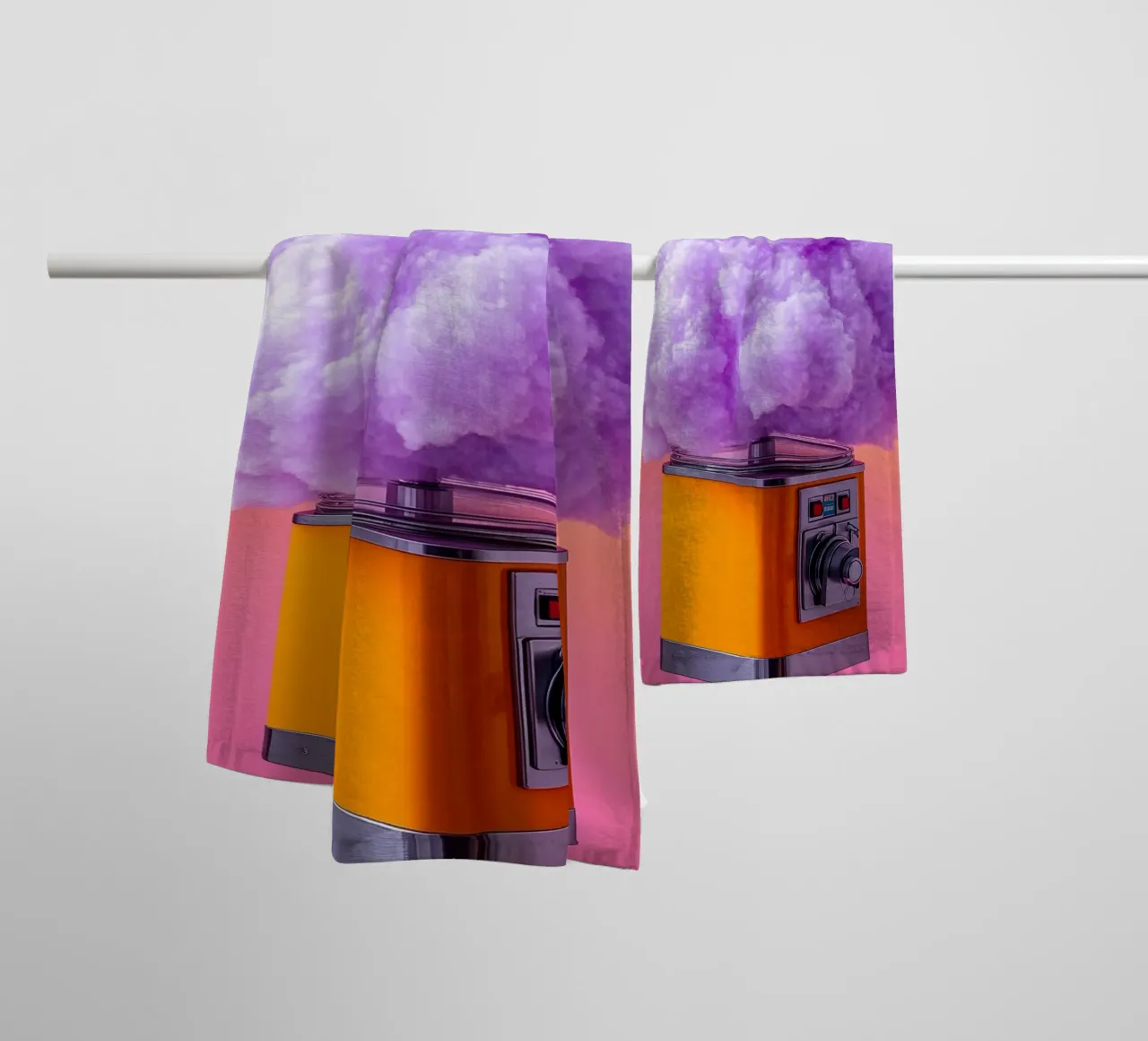 Máquina de algodón de azúcar - Pop Art toalla de baño de ColorCrash Gallery