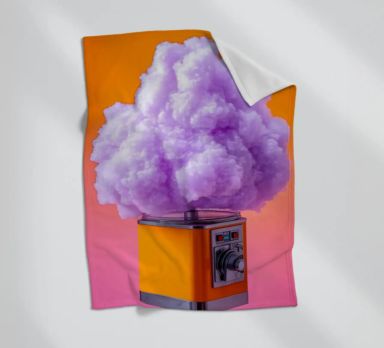 Cotton Candy Machine - Pop Art fleece blanket by ColorCrash Gallery