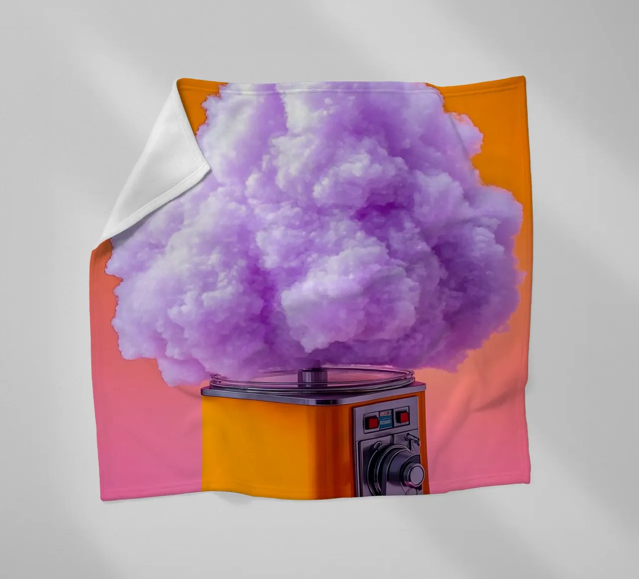 Cotton Candy Machine - Pop Art fleece blanket by ColorCrash Gallery