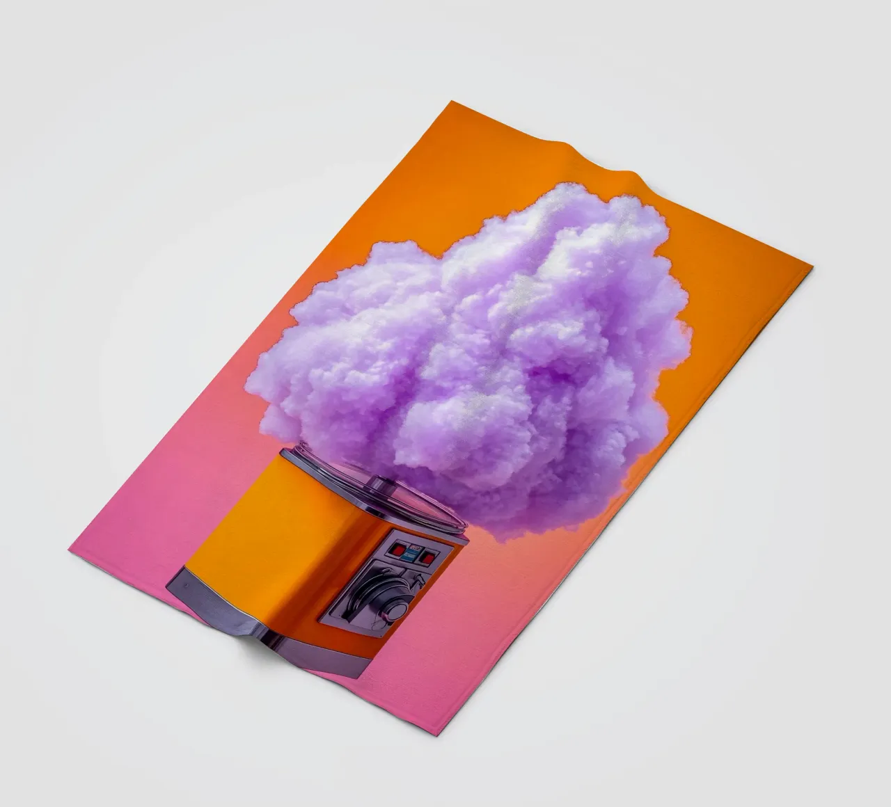 Cotton Candy Machine - Pop Art fleece blanket by ColorCrash Gallery