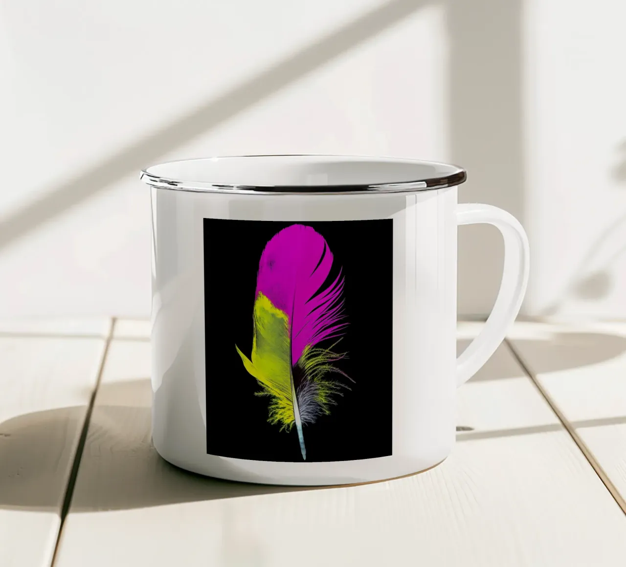 Piuma - Pop Art tazza in smalto da ColorCrash Gallery