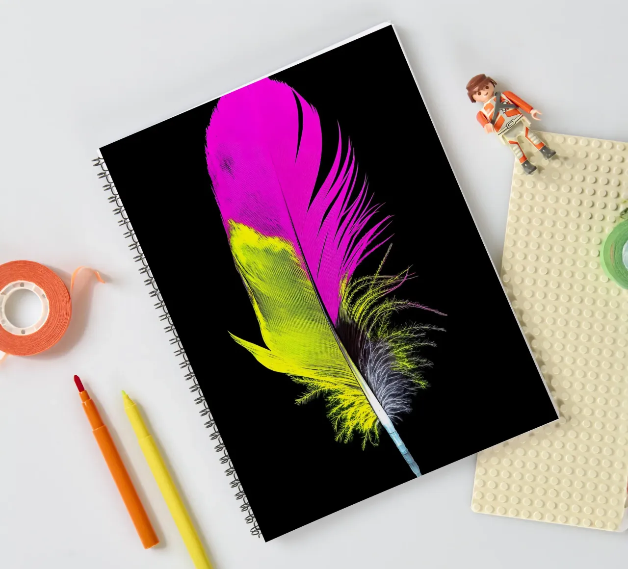Feder - Pop Art Ringbuch von ColorCrash Gallery