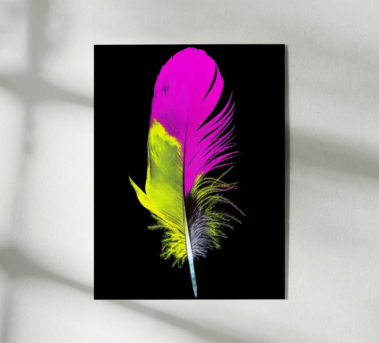 Feder - Pop Art Acryl-Glas von ColorCrash Gallery