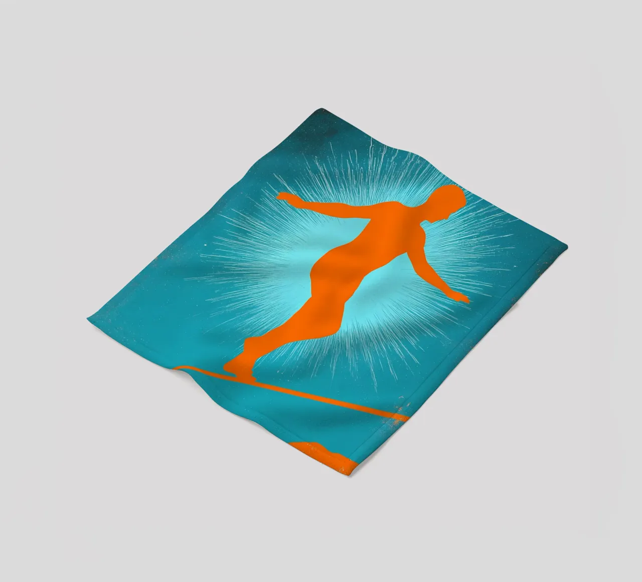 Persona in equilibrio su una corda - Pop Art coperta in pile da ColorCrash Gallery