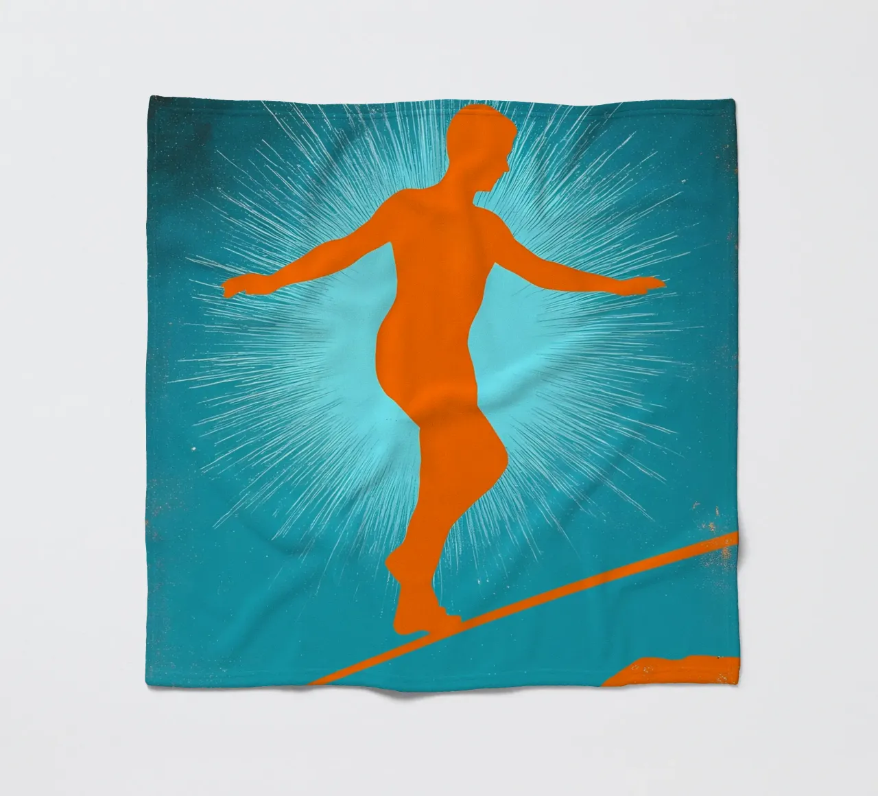 Persona in equilibrio su una corda - Pop Art coperta in pile da ColorCrash Gallery