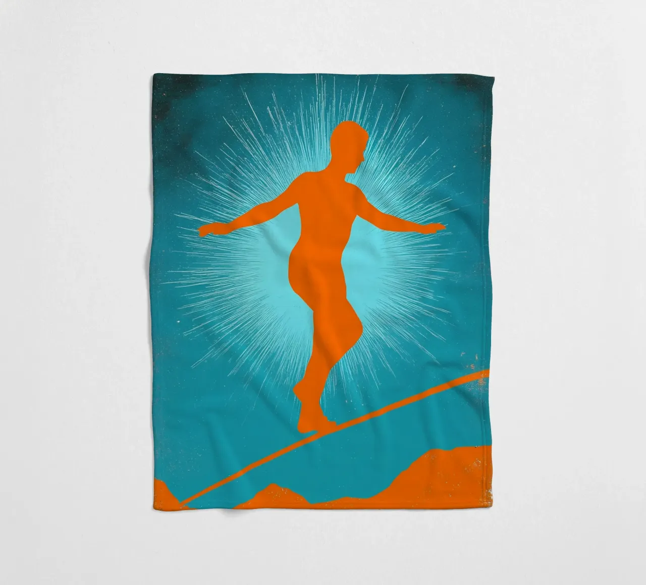 Persona in equilibrio su una corda - Pop Art coperta in pile da ColorCrash Gallery