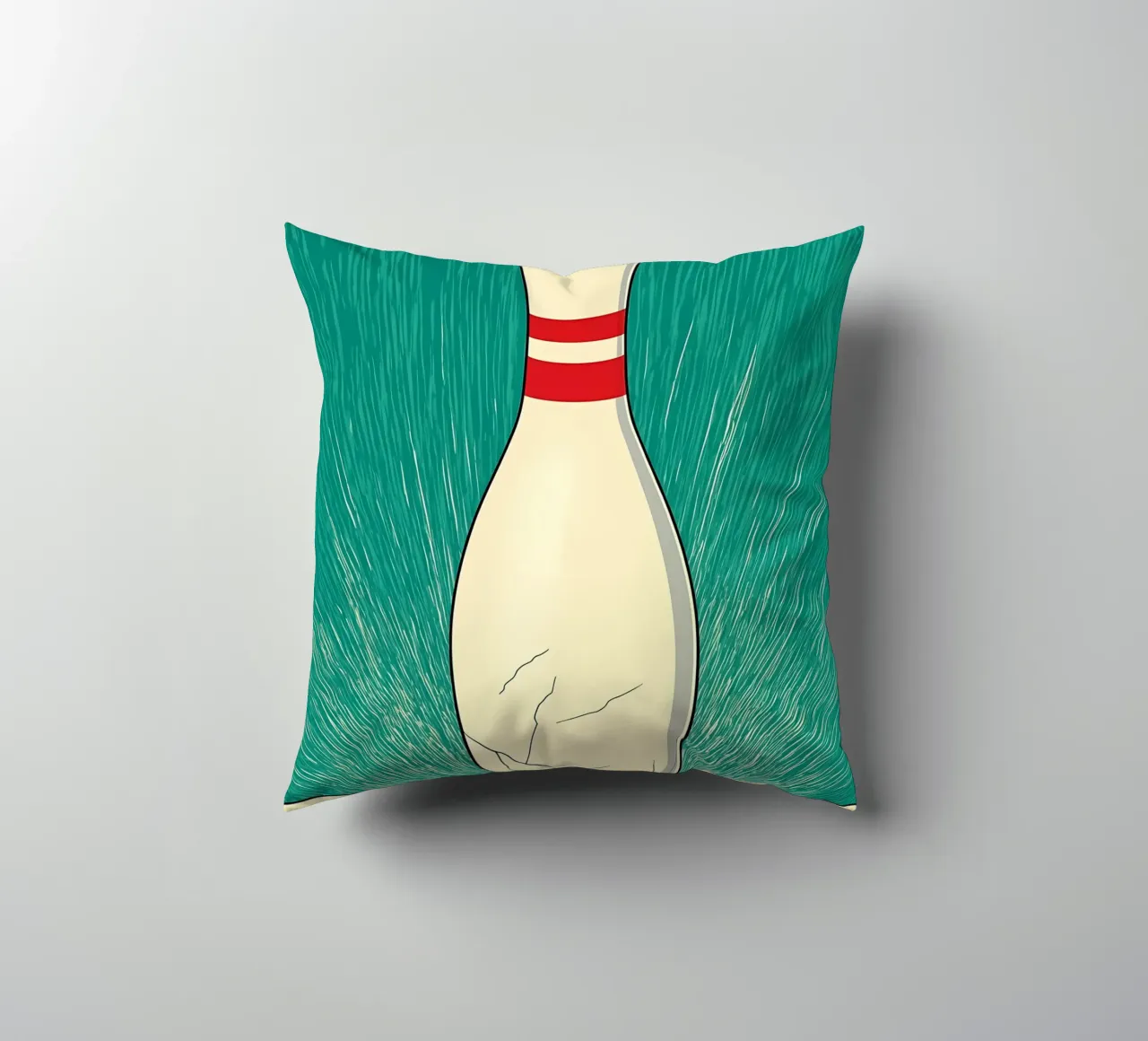 Bowling - Pop Art decorative cushion by ColorCrash Gallery