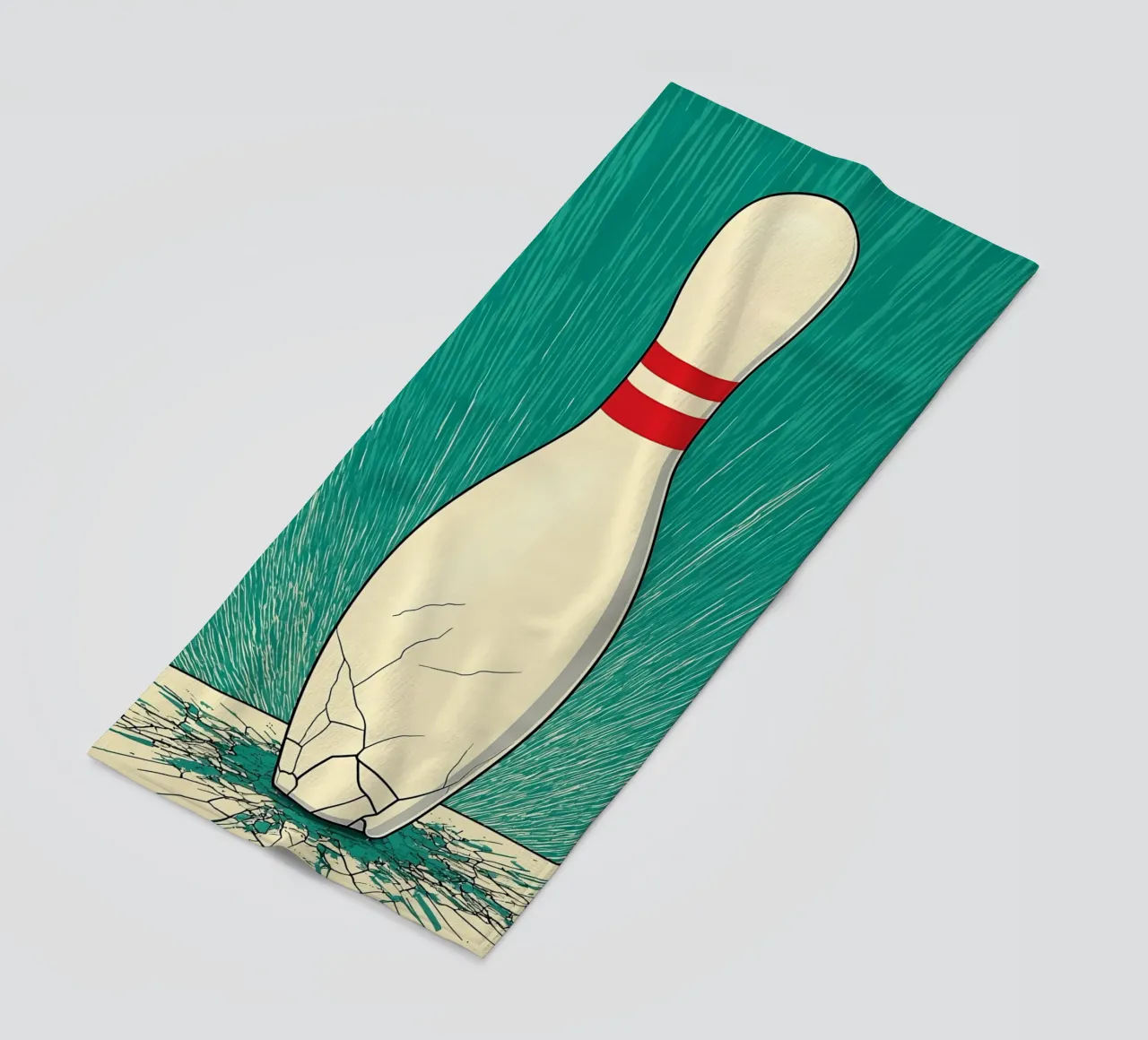 Bowling - Pop Art telo mare da ColorCrash Gallery