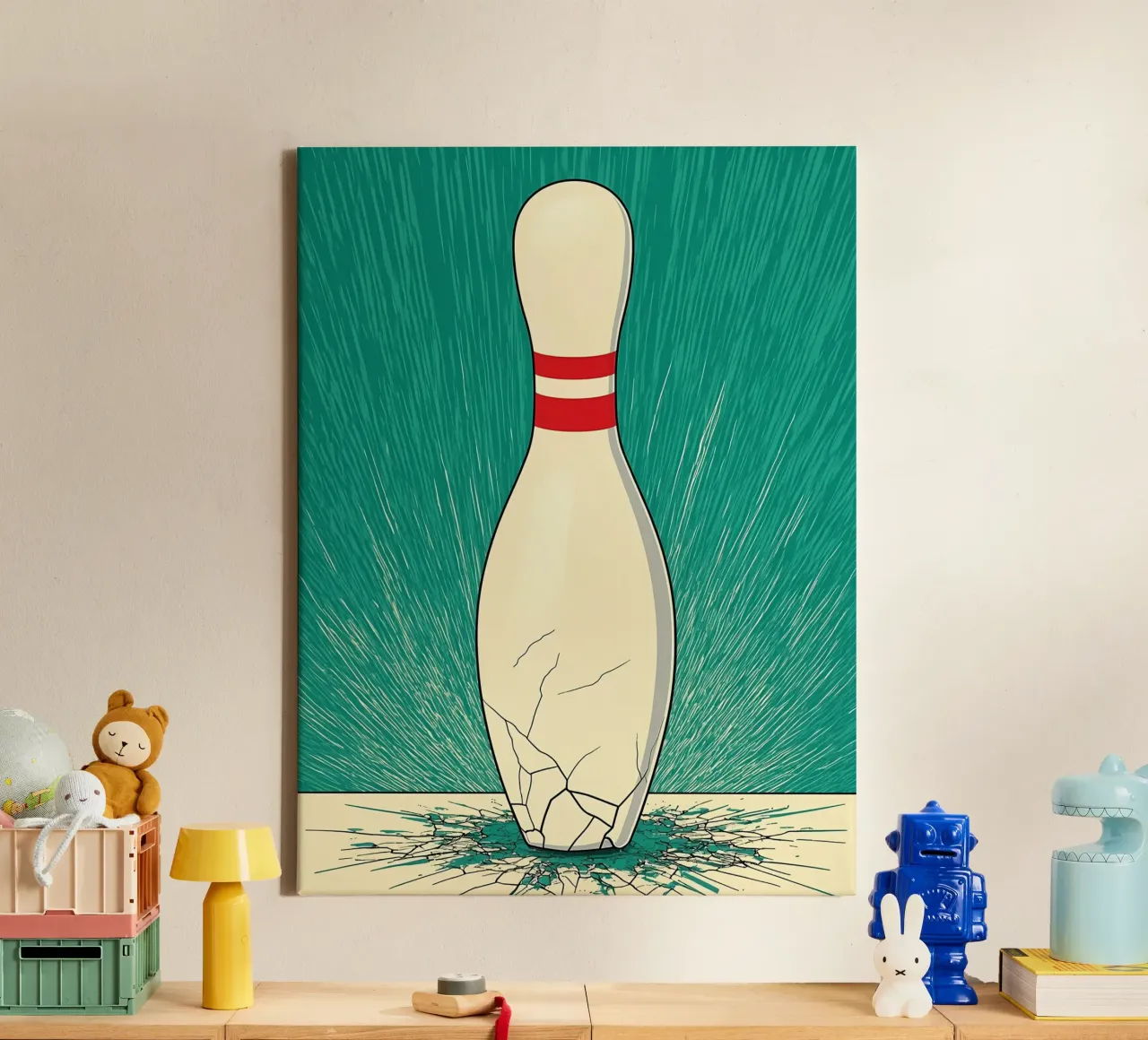 Bowling - Pop Art canvas by ColorCrash Gallery