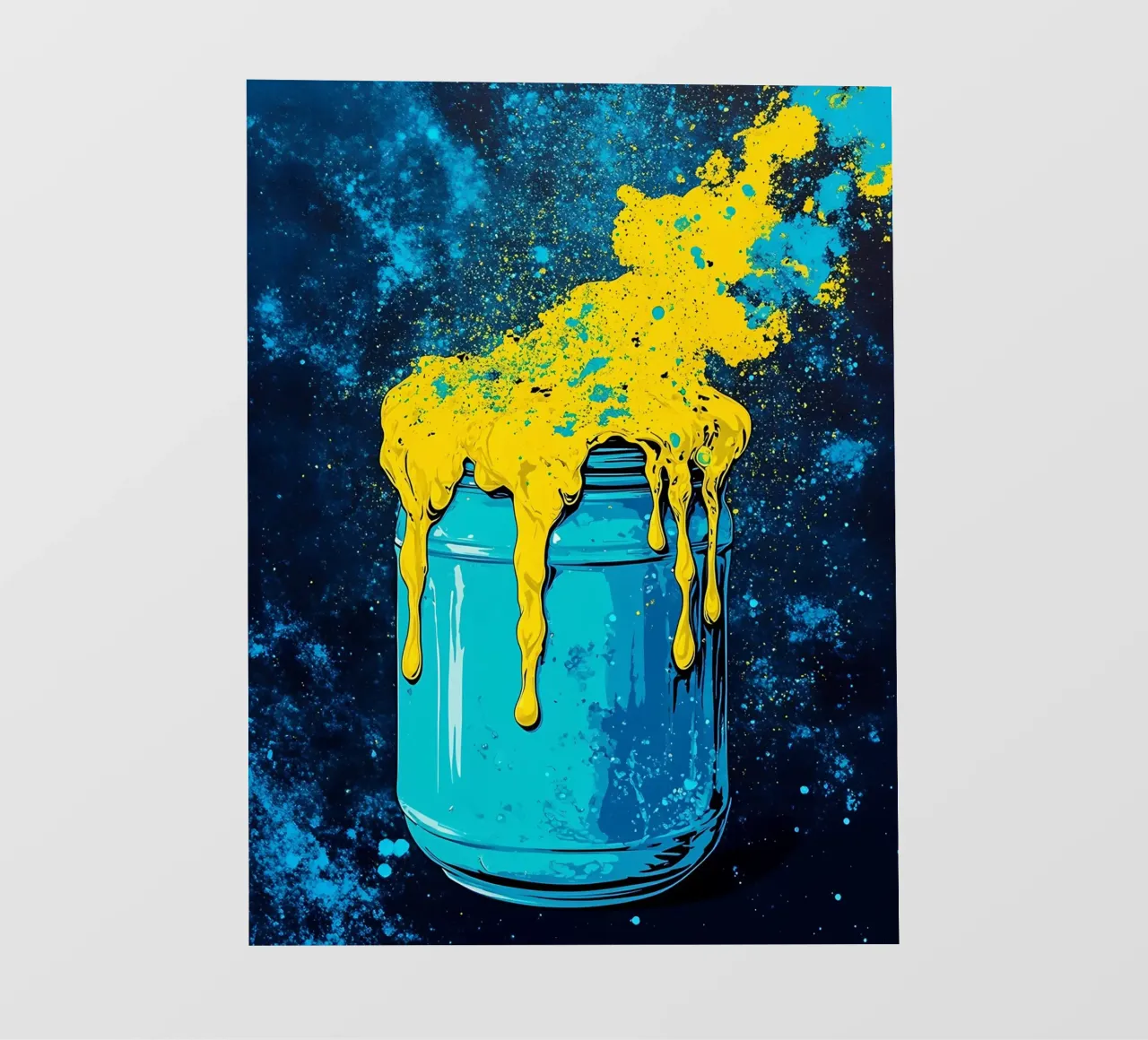 Vaso riempito con esplosione di colori - Pop Art telo in pvc da ColorCrash Gallery