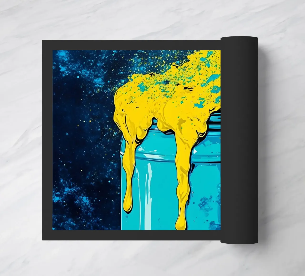 Vaso riempito con esplosione di colori - Pop Art zerbino da ColorCrash Gallery